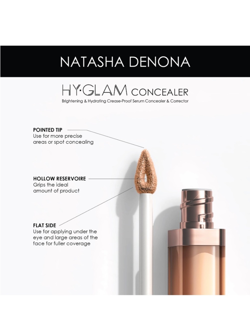 🌸NATASHA DENONA Hy-Glam Serum Concealer Sample - Picture 8 of 14